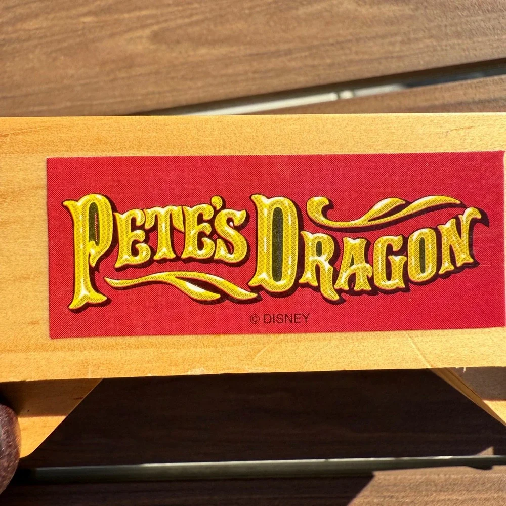 Disney Pete's Dragon Wooden Treasure‎ Box Storage Container Collectible